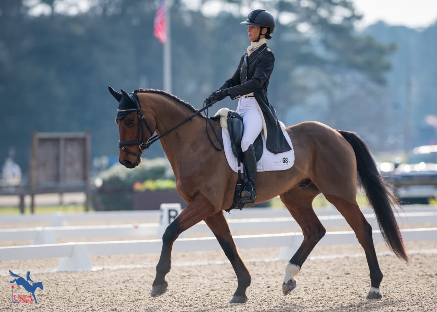 Sarah Kuhn and Mr. Cash van de Start are in fifth place. USEA/Lindsay Berreth photo