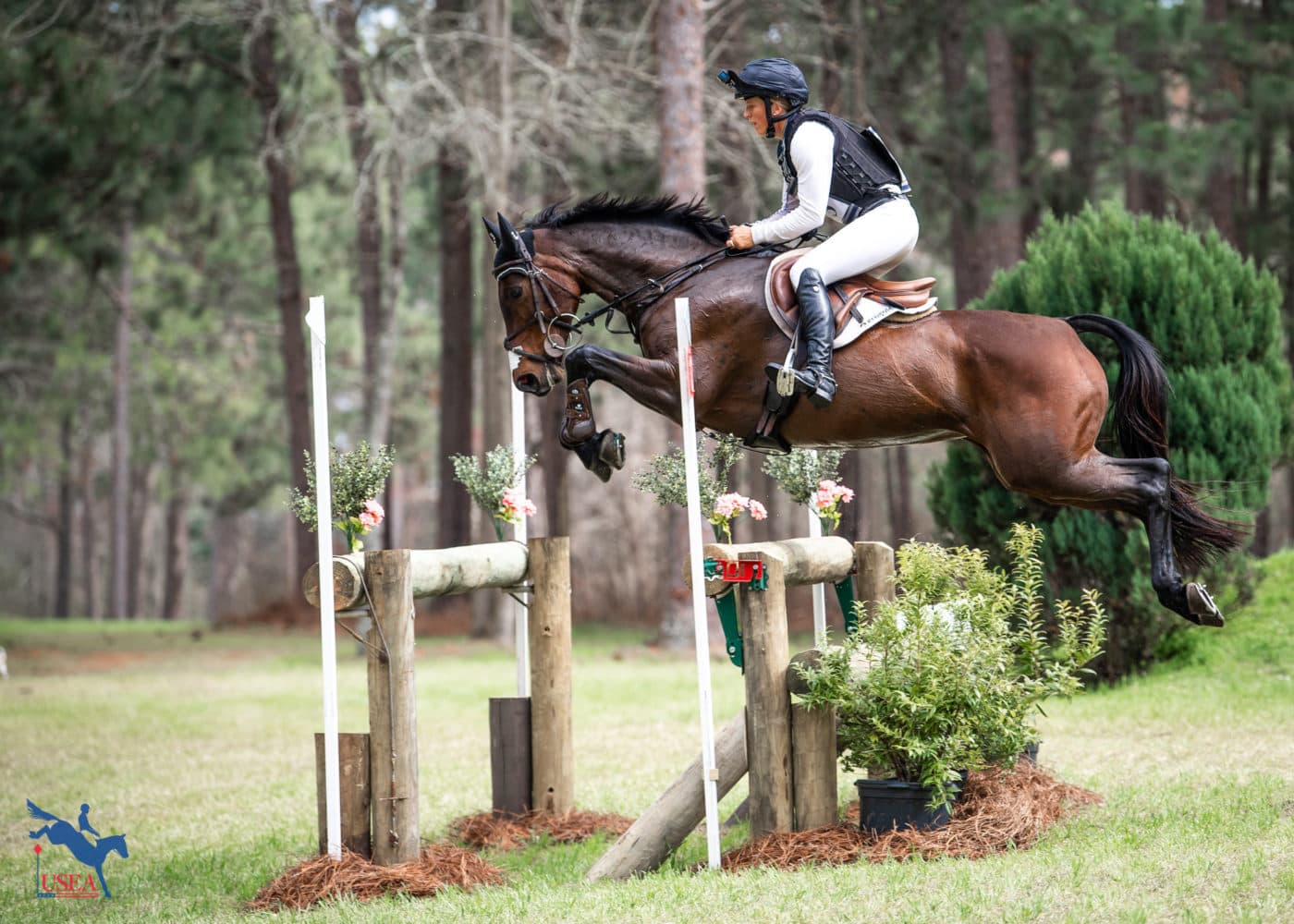 Elisa Wallace and Tullymurry Fifi flew the open oxer in the CCI3*-S. USEA/Lindsay Berreth photo