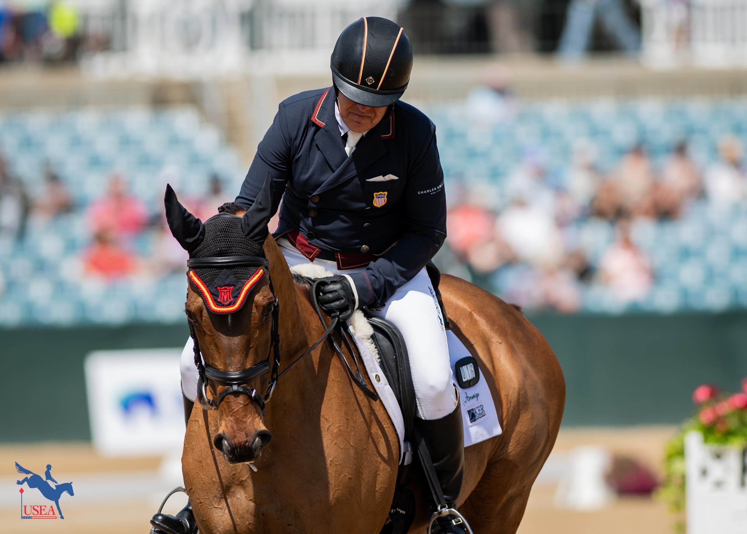 Buck Davidson and Sorocaima are in 15th. USEA/Lindsay Berreth photo