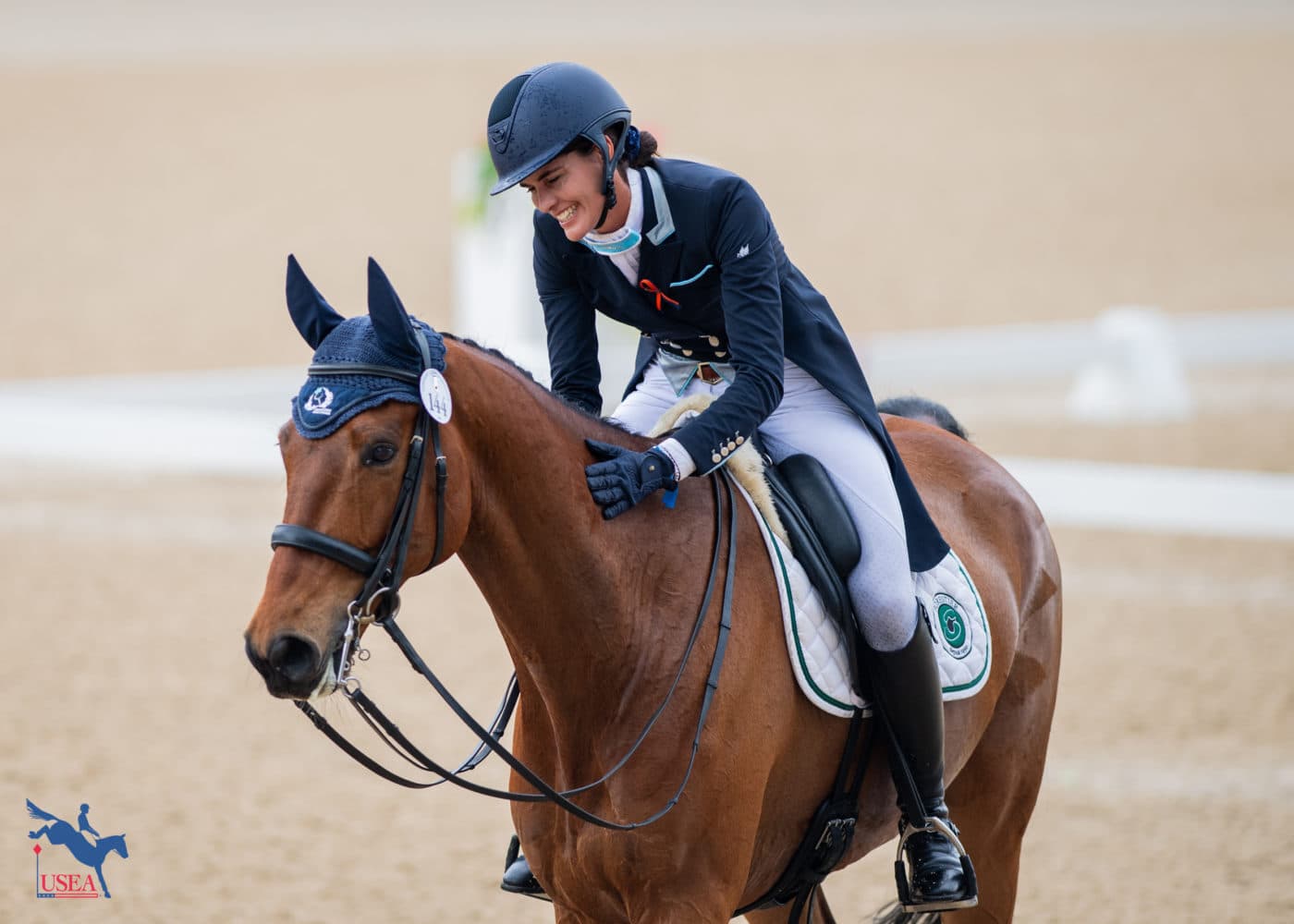 Hayley Frielick an Sportsfield Lumiere. USEA/Lindsay Berreth photo
