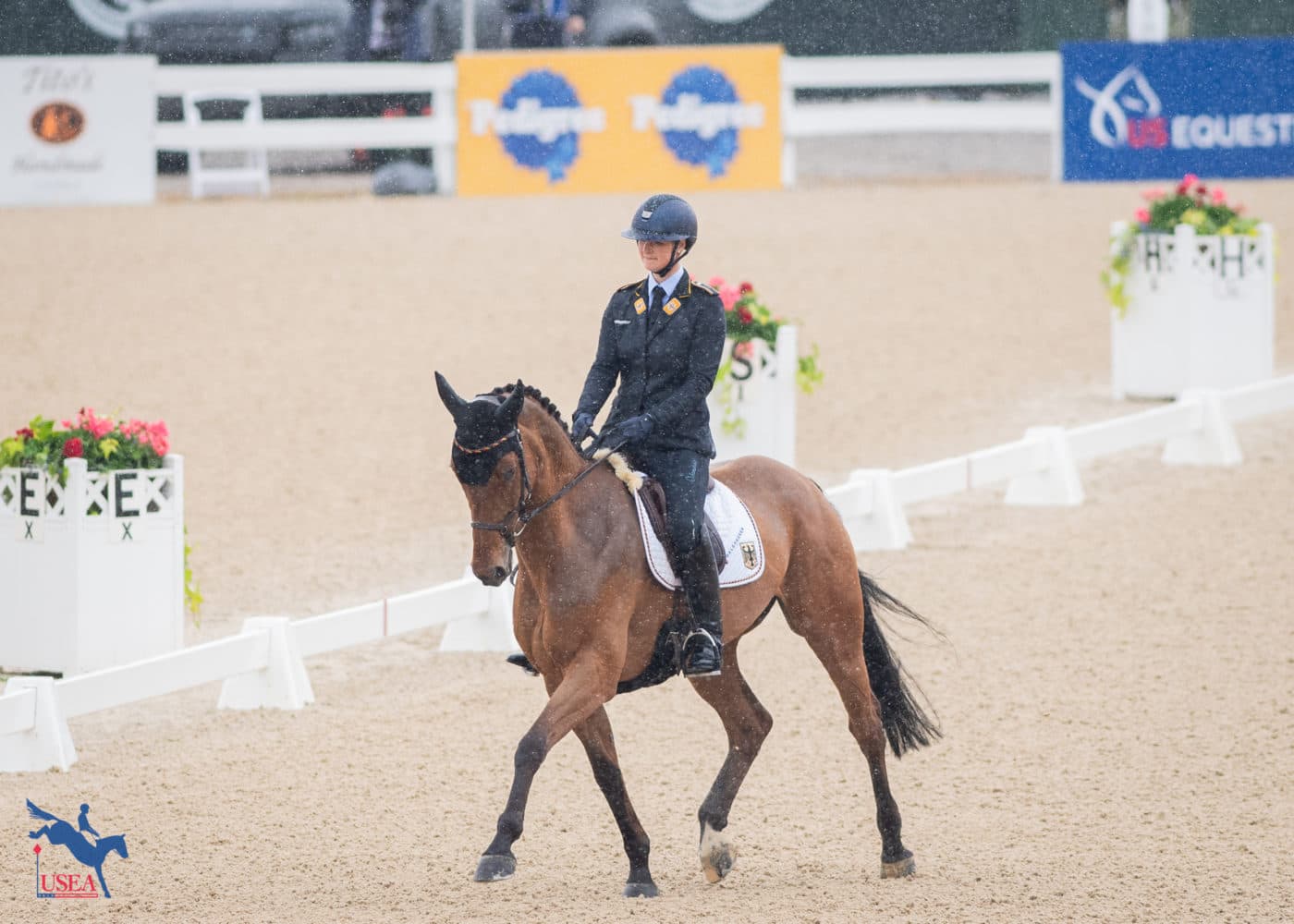 Libussa Lübbeke and her family’s homebred mare, Caramia 34, splashed onto the Kentucky scene in their first appearance in the U.S, earning a 27.1 and fourth place overnight. USEA/Lindsay Berreth photo