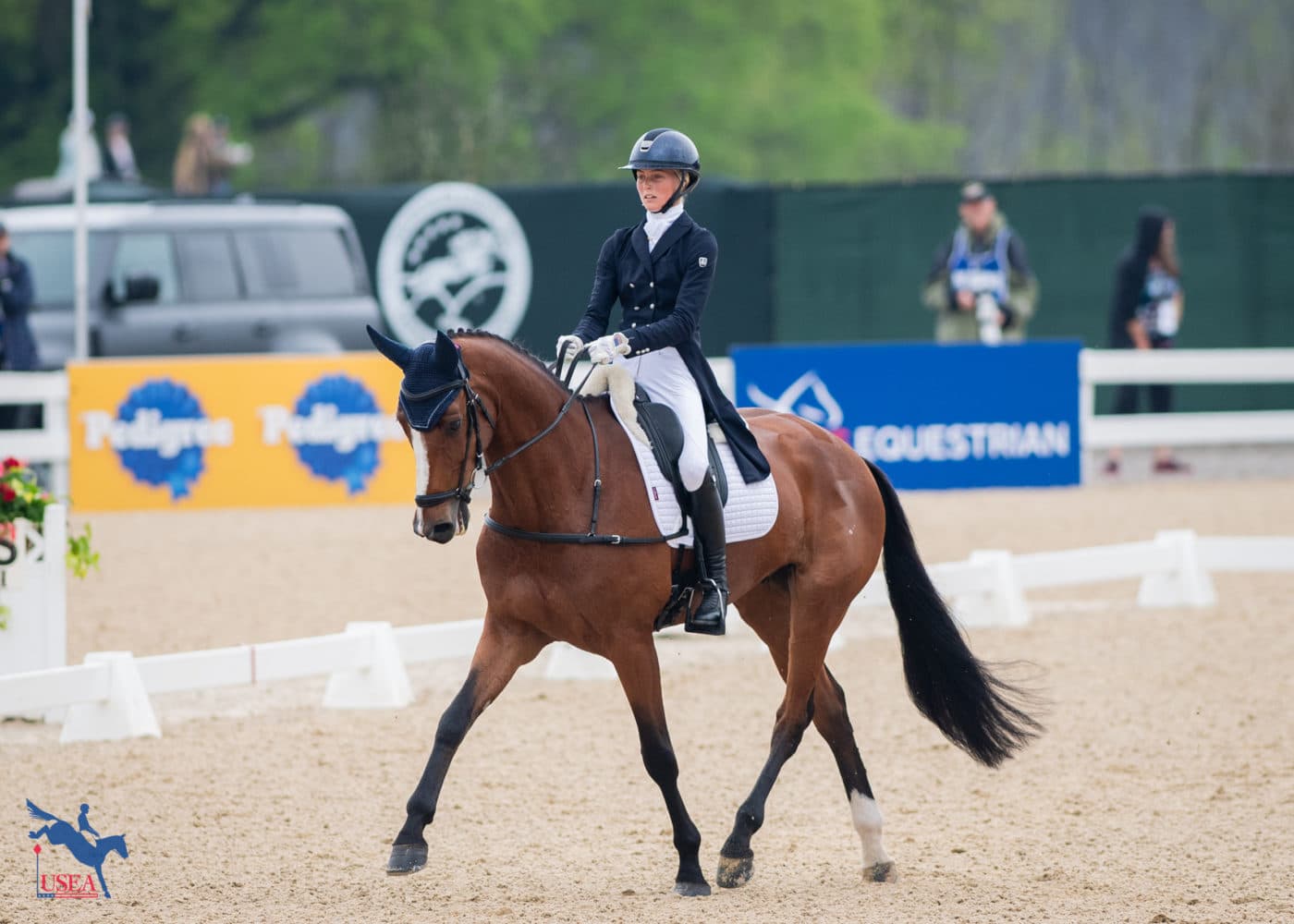 First-timers Cassie Sanger and Redfield Fyre earned a sub-40 score of 38.6 in their debut to sit comfortably in the top-25 going into day two. USEA/Lindsay Berreth photo
