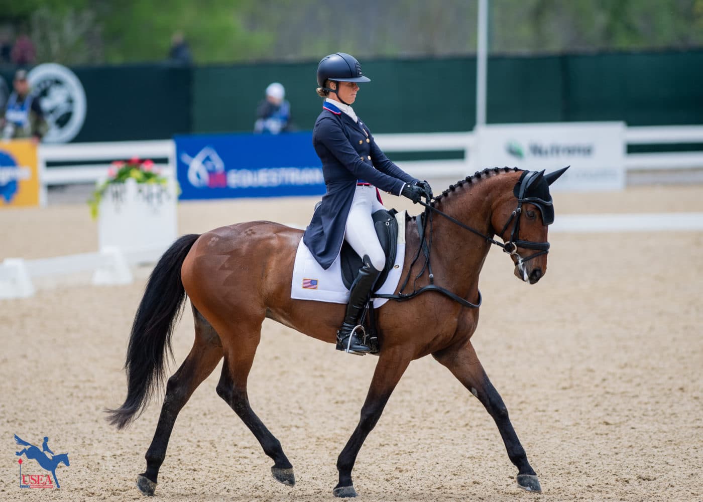 Caroline Pamukcu rounded out her time in the dressage arena with She’s The One, who received a score of 35.3 and claimed 19th place, just seven places above barn mate, HSH Double Sixteen. USEA/Lindsay Berreth photo