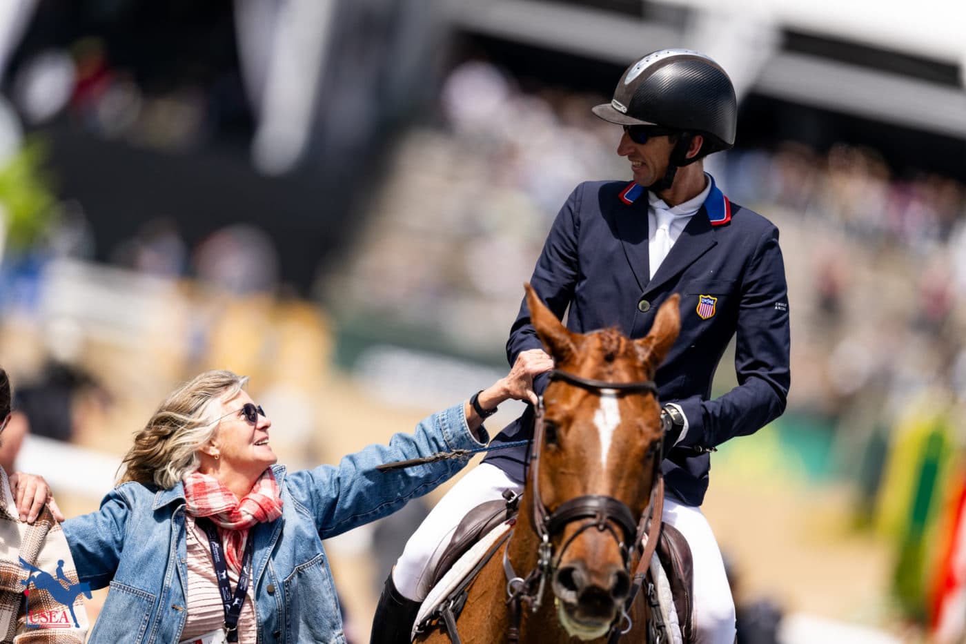 James Alliston and Nemesis get a lot of love at the out-gate. USEA/Atalya Boytner photo